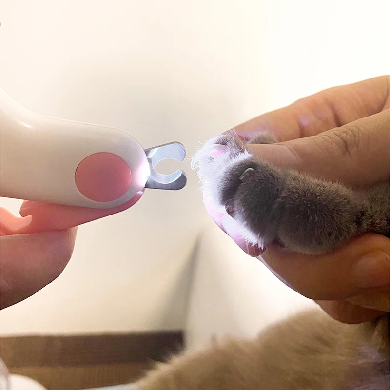 LED Light Nail Cutter with Safety Lock for Pets