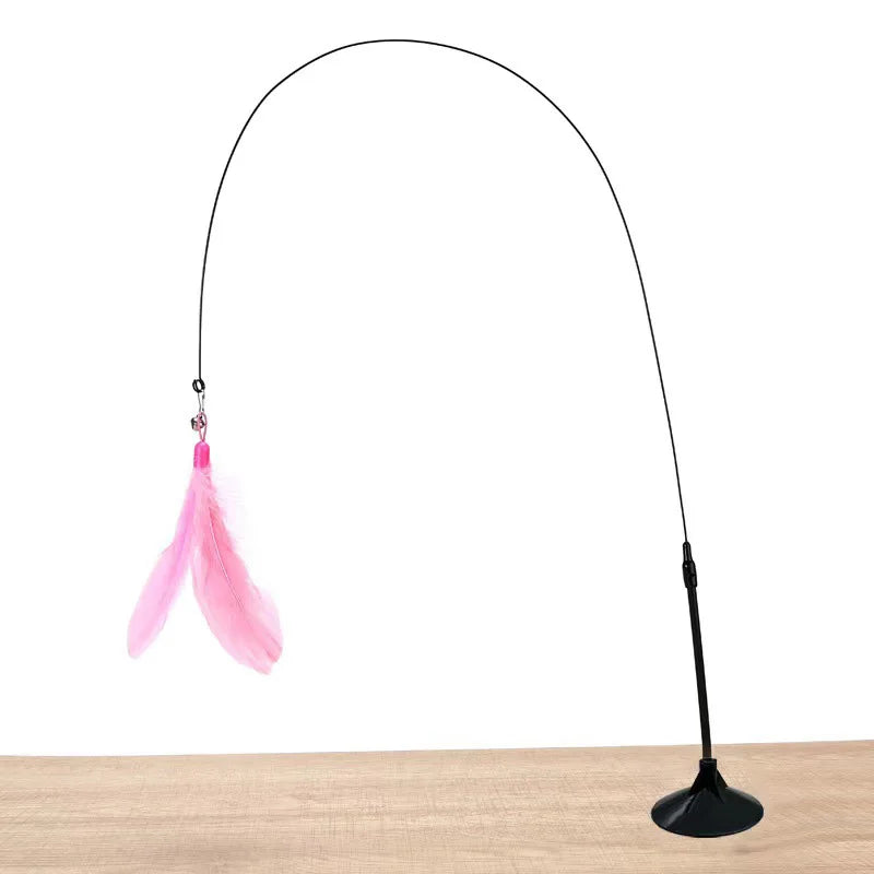 Interactive Feather Wand Toy for Cats