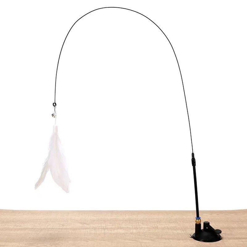 Interactive Feather Wand Toy for Cats