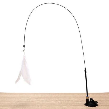 Interactive Feather Wand Toy for Cats