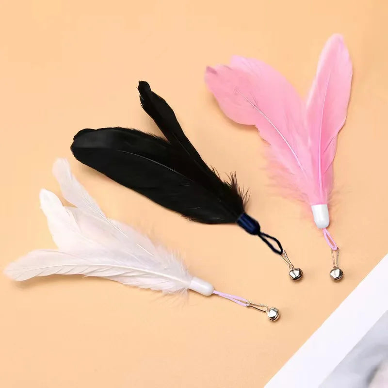 Interactive Feather Wand Toy for Cats