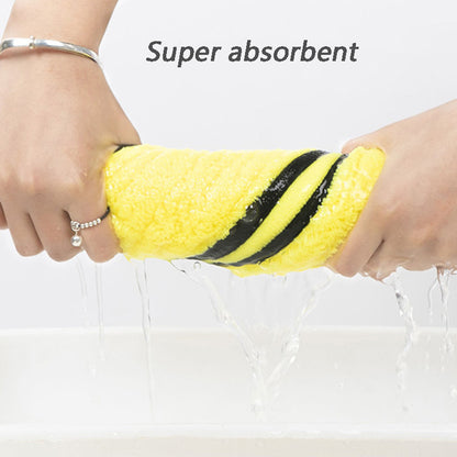 Soft Microfiber Pet Drying Towel - Yellow